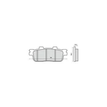 Brzdová destička Brzdové destičky RMS 225103230 organické