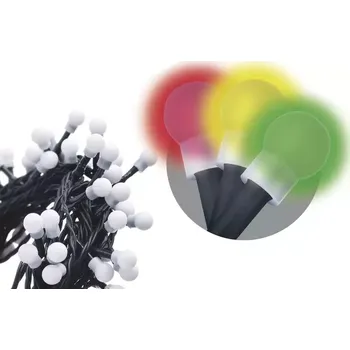 Vánoční dekorace EMOS Řetěz vánoční 100LED XMAS CHERRY 5M IP20 MC /ZYK0206/