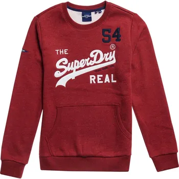 Pánská mikina Pánská Mikina SUPERDRY VL SOURCE CREW M2011438A5XY – Červená XL