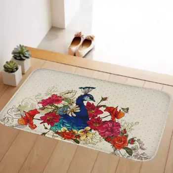 Koupelnová předložka HUADO koupelnová předložka 60x40 cm Páv korunkatý