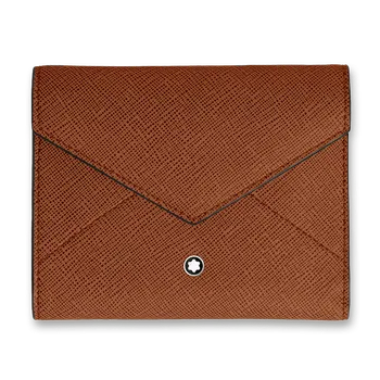 Peněženka Montblanc Sartorial Trio 6 cc, hnědá/černá