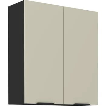 Nábytek Horní skříňka, cashmere / černá, ARAKA 80 G-90 2F