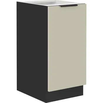 Kuchyňská linka Spodní skříňka, cashmere / černá, ARAKA 40 D 1F BB