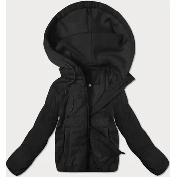Dámská cargo bunda Krátká černá dámská bunda s kapucí J.Style, odstíny černé XL (42) i392_25045-53