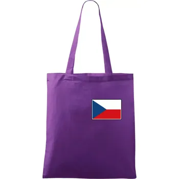 Česká republika - Vlajka malá - Taška bavlněná - 42 x 38 cm ( Fialová )