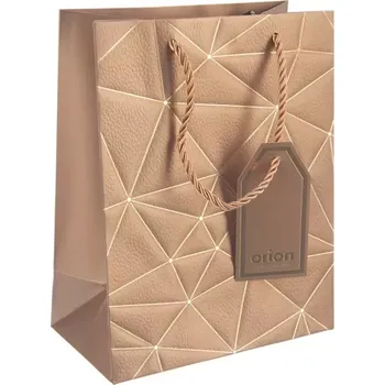 Dárková taška Taška papír dárková mřížka 18x10x23 cm zlatá