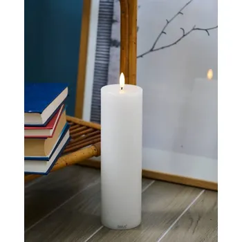 Svíčka SIRIUS Dobíjecí LED svíčka Sille, bílá, 7,5 x 25 cm