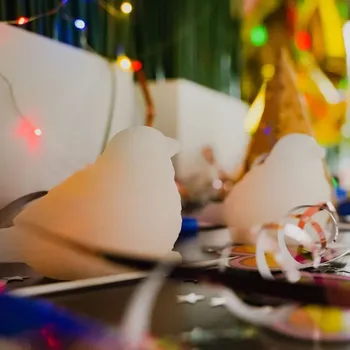 Svíčka SIRIUS LED svíčka ptáček, bílý, sada 2 kusy, 6,7 cm