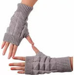 Pletené bezprsté rukavice Šedé