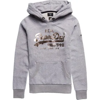Dámské oblečení Dámská Mikina SUPERDRY VL BOHO SPARKLE HOOD BB W2011251A07Q – Šedá XS