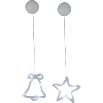 Vánoční dekorace NIPEKO Závěsný zvonek + hvězda bat.