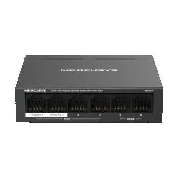 Mercusys MS106P 6xFE desktop switch 4xPoE+