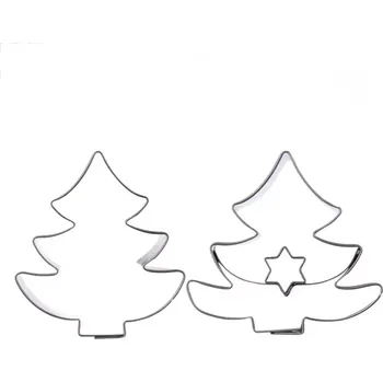 Velikonoční dekorace Vykrajovačka nerez/střed STROMEK sada 2 ks