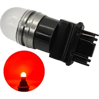 Autožárovka P27W LED žárovka 3156 12V CANBUS 900lm červená motoLEDy 1455