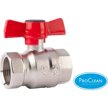 Ventil HERZ Kulový kohout HERZCULES, připojení F/F ovládání motýl Silumin Dimenze: DN25