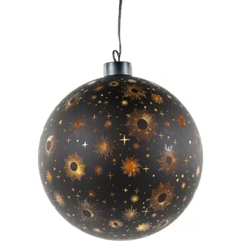 Osvětlení NIPEKO Dekor.koule černá 15cm LED