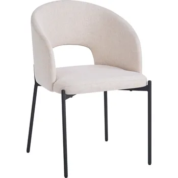 Jídelní židle, béžová/černá, LONKA