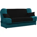 Rozkladacia pohovka, tyrkysová/čierna, ASIA NEW