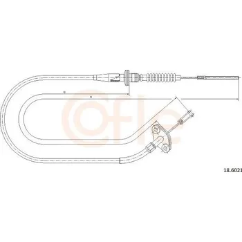 Spojkové lanko Tazne lanko, ovladani spojky COFLE 18.6021