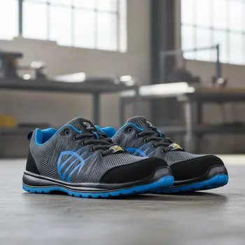 Pracovní obuv Procera Polobotky PRESTON S1 ESD Velikost 46 (UK-11) šedá/modrá