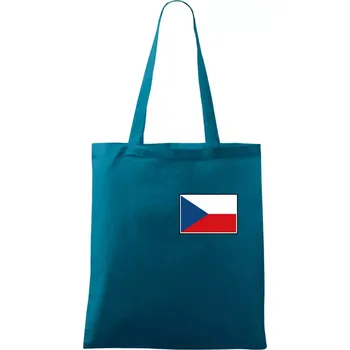 Česká republika - Vlajka malá - Taška bavlněná - 42 x 38 cm ( Petrolejová )