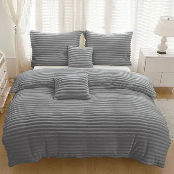 Povlečení Mikroplyš povlečení Homa TRAIL GREY 3-dílná sada 140x200 cm
