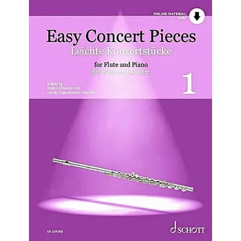 Easy Concert Pieces 1 + Audio Online / snadné koncertní skladby pro příčnou flétnu a klavír