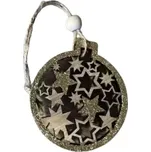 Dekorace - Koulička závěs dřevo 8ks gold