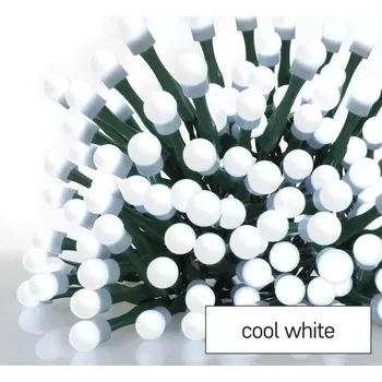 Bytová dekorace EMOS Řetěz vánoční 50LED XMAS CHERRY 2,5M IP20 CW /ZYK0201/