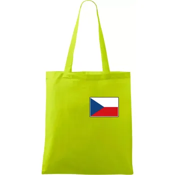 Česká republika - Vlajka malá - Taška bavlněná - 42 x 38 cm ( Limetková )
