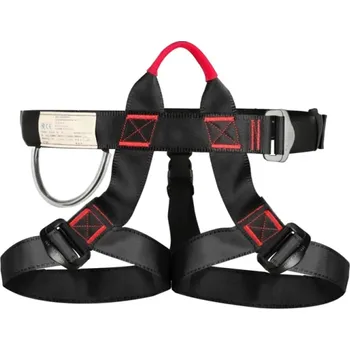 Opasek na cvičení Horolezecký postroj na pas a stehna Bezpečnostní nastavitelný úvazek pro lezení Skály Horolezectví Cvičení Odolný pohodlný sedák černá