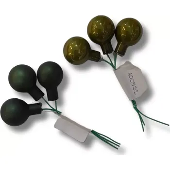 Vánoční dekorace Dekorace - Koulička sklo+drátek 2cm MIX 3ks