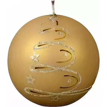 Vánoční dekorace Svíčka ván.Sváteční vítr koule zlatá