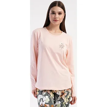 Dámské noční prádlo Dámské pyžamo dlouhé Mariana khaki 2XL