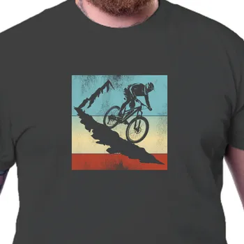 Pánské tričko Tričko Cyklisté | Pánské tričko Z kopce dolu