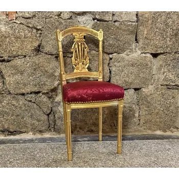 Jídelní židle ZLATÁ ŽIDLE - VÍNOVÝ POTAH DESIGNOVÝ KUS