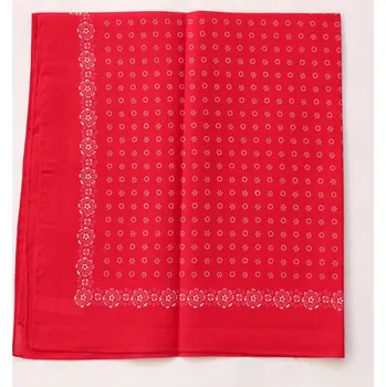 ETEX Bavlněný šátek 70 x 70 cm - červený s bílými květy
