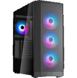 SilverStone FARA 514X, Midi-Tower skříň, 4x RGB větráky v balení, podpora 2x 360mm radiátoru, černý