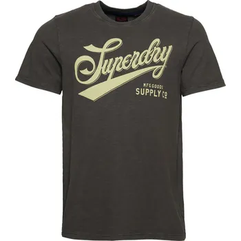 Pánské tričko Pánské Tričko s krátkým rukávem SUPERDRY VINTAGE SCRIPT WORKWEAR T-SHIRT M1011473A00Q – Šedá S