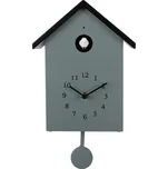Zeleno-šedé hodiny kukačky v moderním stylu Koekoeksklok – 20x10x26 cm