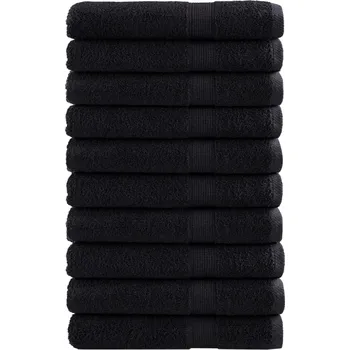 Utěrka Premium ručníky SOLUND 10 ks černé 100 x 200 cm 600 g/m² IM_137439