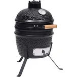 Zahradní gril a udírna 2 v 1 Kamado keramický 56 cm černý IM_316093