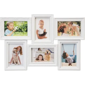 Rám na obraz Rámeček na 6 fotografií BAFRA bílý