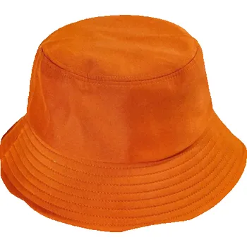 Klobouk Dětský rybářský klobouk z bavlny Obvod hlavy 52-54 cm Letní ochranný klobouček pro děti Venkovní aktivity Sluneční čepice oranžová