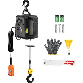 lanový naviják Přenosný elektrický kladkostrojový naviják 499 kg VEVO25, Barvy a parametry Černá