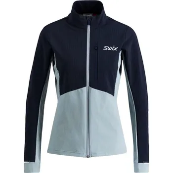 Dámská mikina Dámská mikina Swix Pace Hybrid Full Zip Midlayer Dark Navy/Fog S