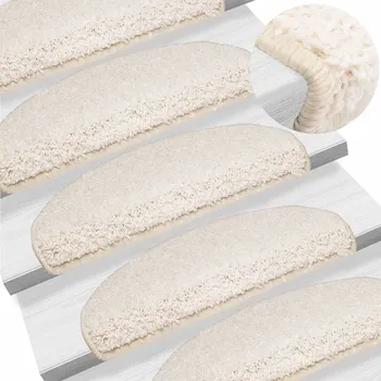 Nášlap na schod Schodové rohože 15 ks 65 x 21 x 4 cm bílé, půlkulaté, velké IM_133906