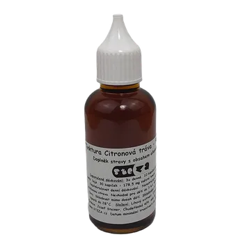 Doplněk stravy STEZA - Tinktura Citronová tráva - FORTE 10x 50 ml. + 1ks navíc jako dárek ! (Tinktura Citronová tráva)