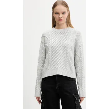 Dámský svetr Svetr s příměsí vlny Guess Jeans W5BR09.Z0561 šedá 09X, vel. L