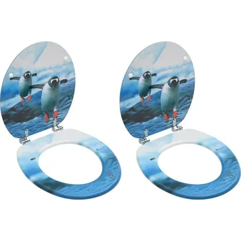 WC sedátko WC sedátka s víky 2 ks MDF motiv tučňáka IM_3056409